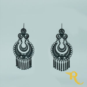 Candongas Dark Silver Earrings